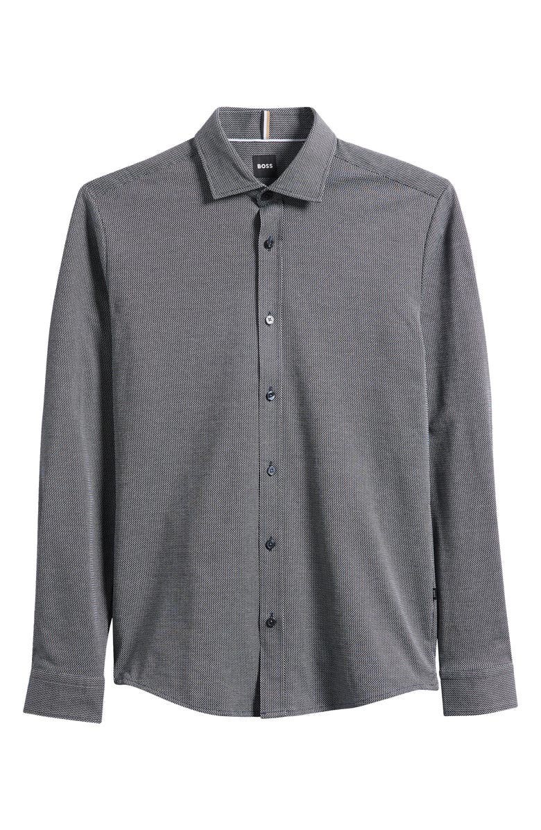 BOSS Roan Button-Up Shirt, Main, color, Navy
