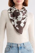 Steve Madden Cow Print Square Scarf