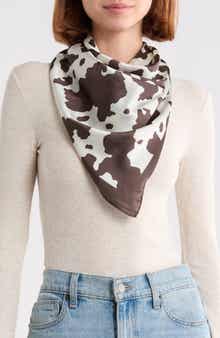 Cow Print Square Scarf