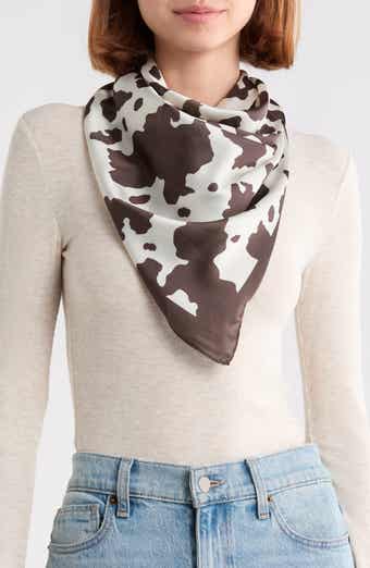 Cow Print Square Scarf