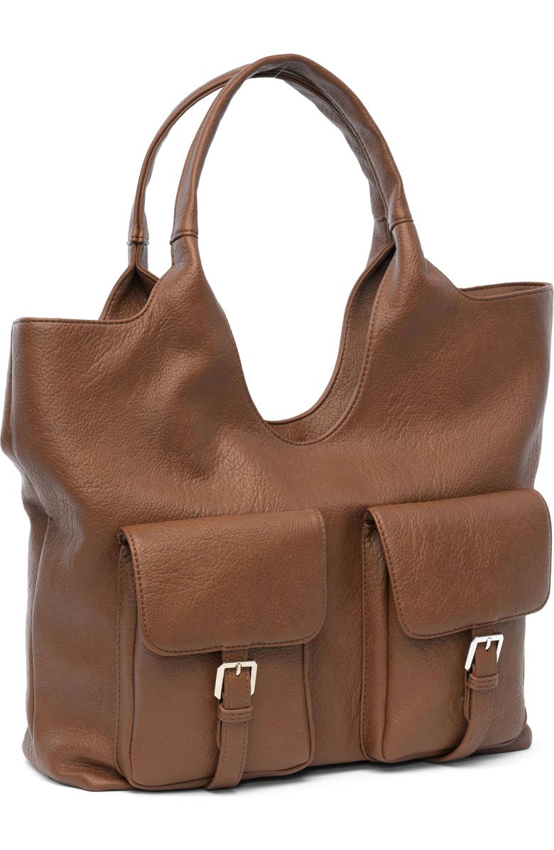 Urban Originals The Royale Vegan Leather Tote, Alternate, color, Chocolate