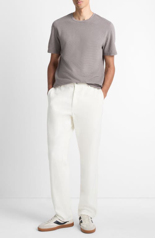 Vince Birdseye Jacquard Short Sleeve Tee In Gray