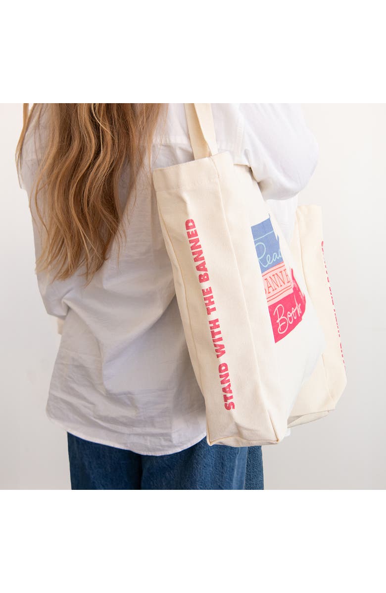 Jollity & Co Book Club Read Banned Books Large Canvas Tote Bags, Alternate, color, Assorted Pre-Pack