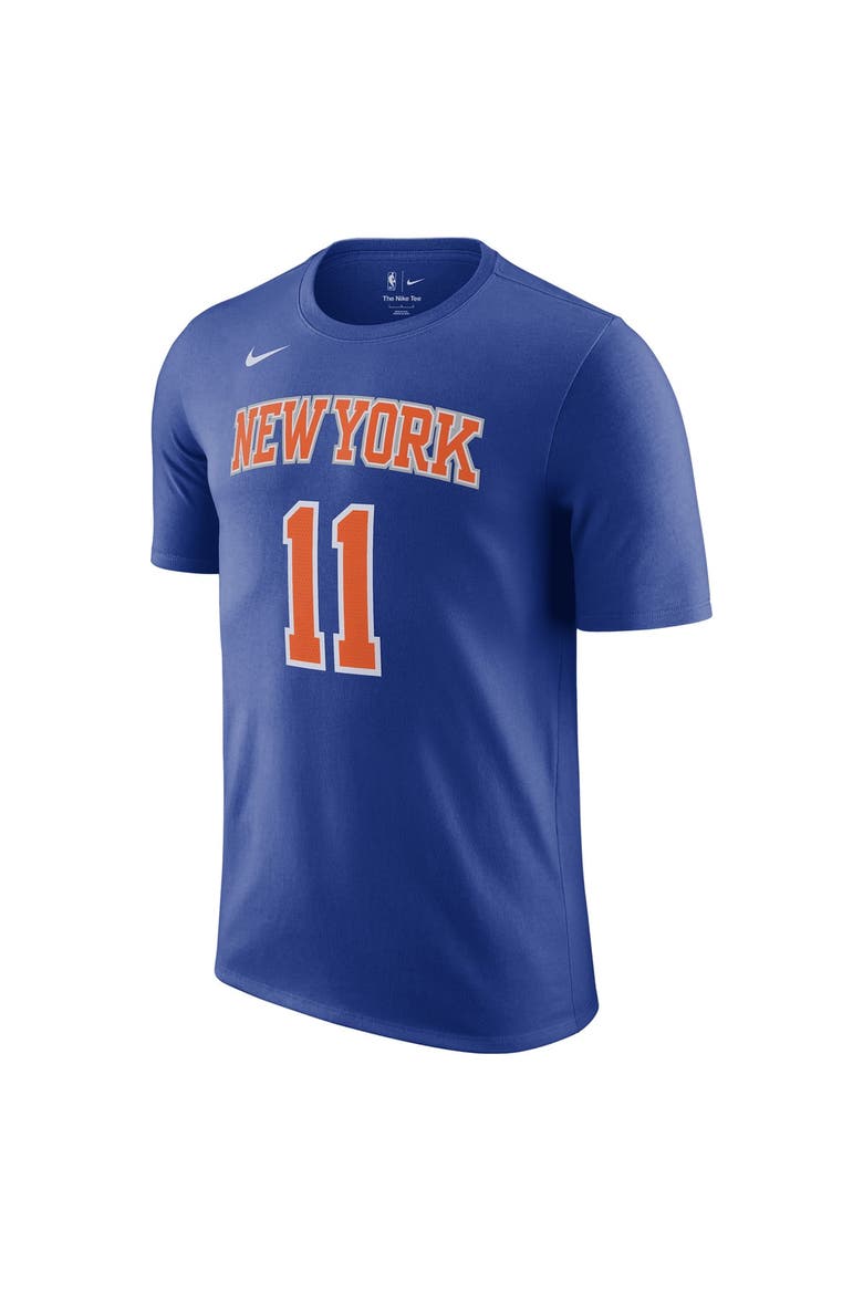 Unisex Nike Jalen Brunson Blue New York Knicks Name & Number T-Shirt - Icon Edition, Alternate, color, Blue