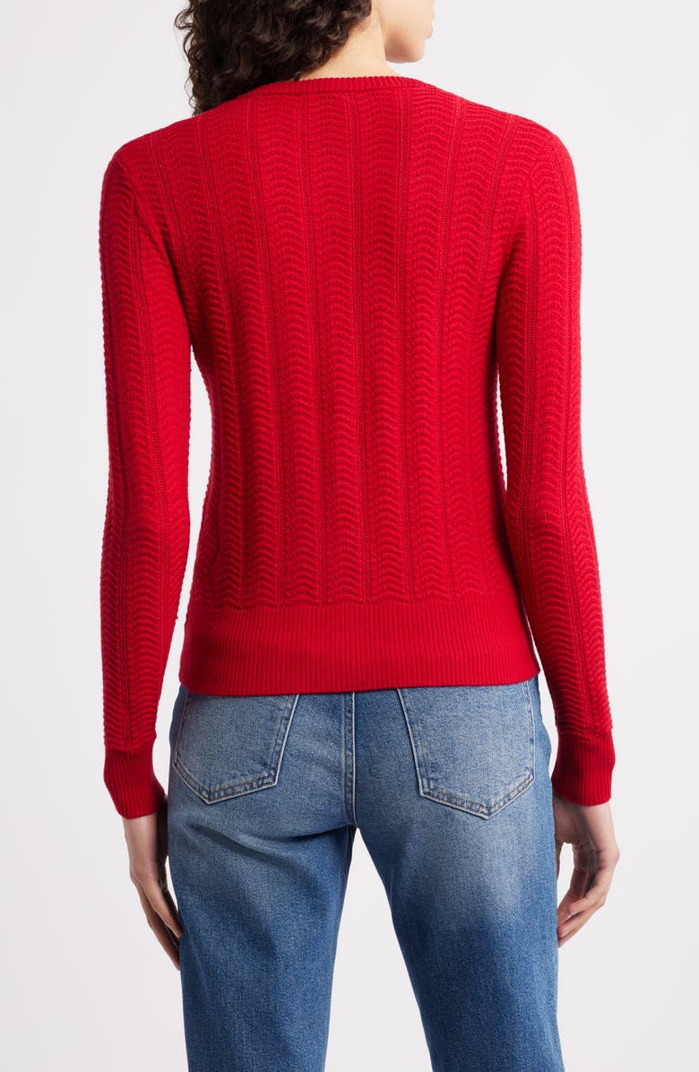 rag & bone Francesca Wool Blend Cardigan, Alternate, color, Red