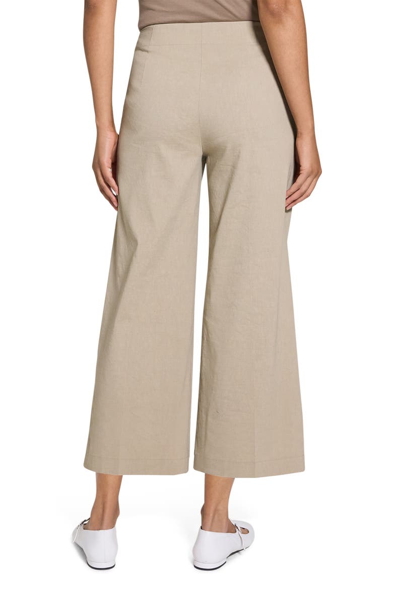 Clean Terena Crop Wide Leg Linen Blend Pants, Alternate, color, SOFT TAUPE