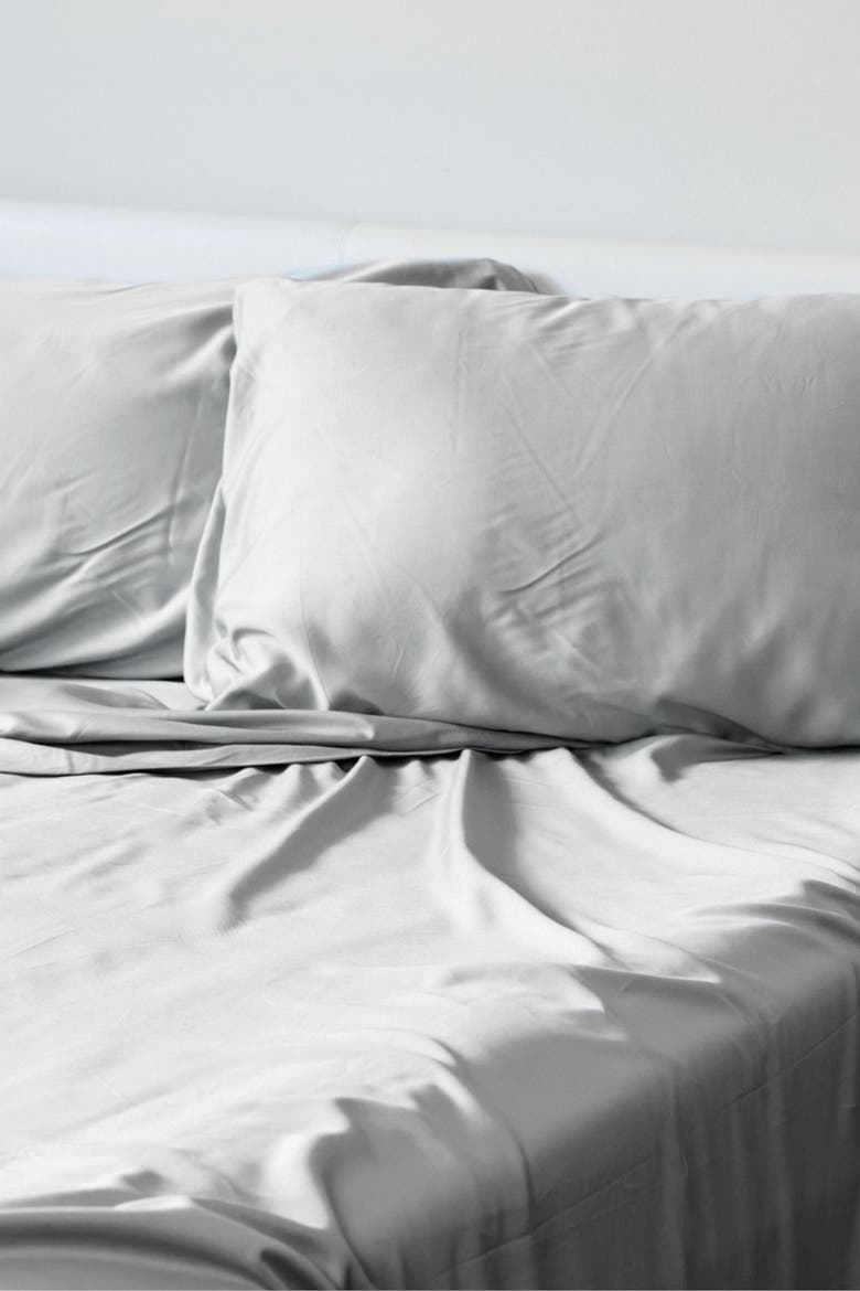 Luxury 100% Viscose Cooling Pillowcase Set, Main, color, Stone