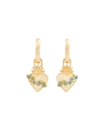 Fable England Sacred Heart Huggie Earrings