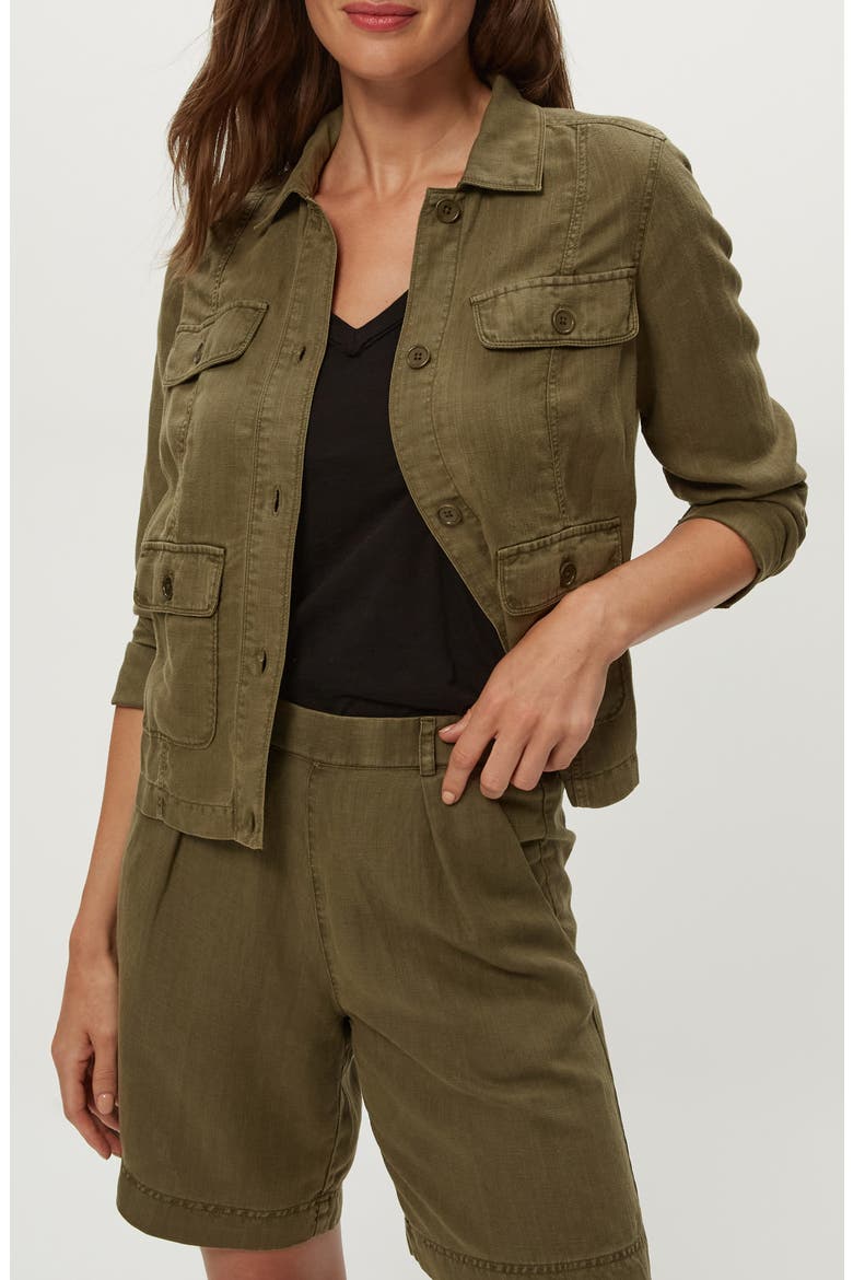 Nash Linen Blend Jacket, Alternate, color, CAPER