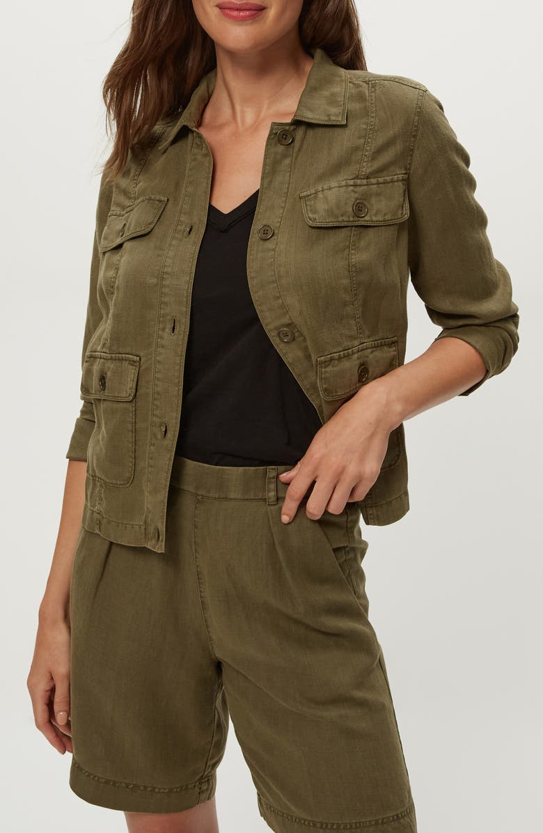 Michael Stars Nash Linen Blend Jacket, Alternate, color, Caper