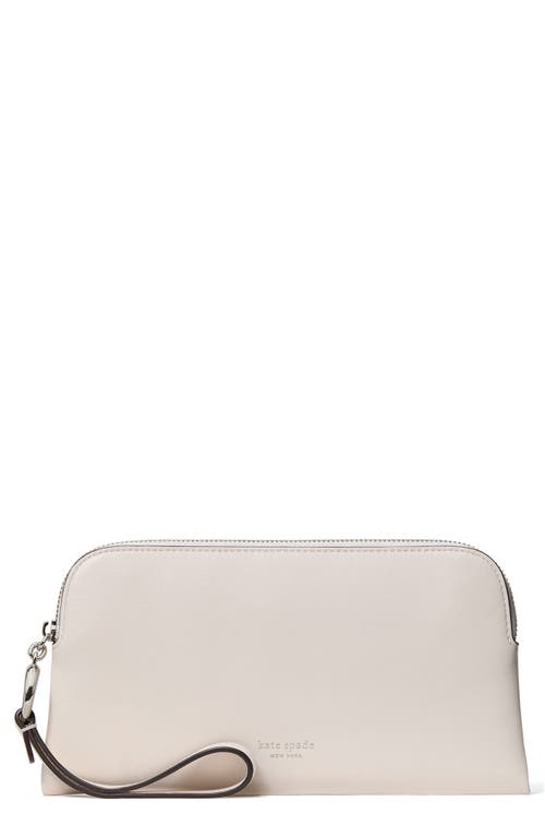 Kate Spade New York Halo Leather Medium Wristlet In White