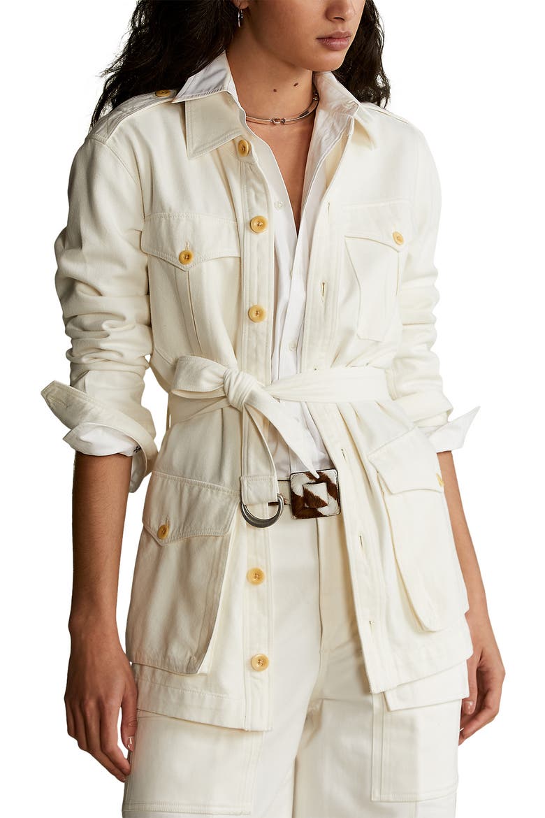 Showl Safari Jacket, Main, color, NATURAL