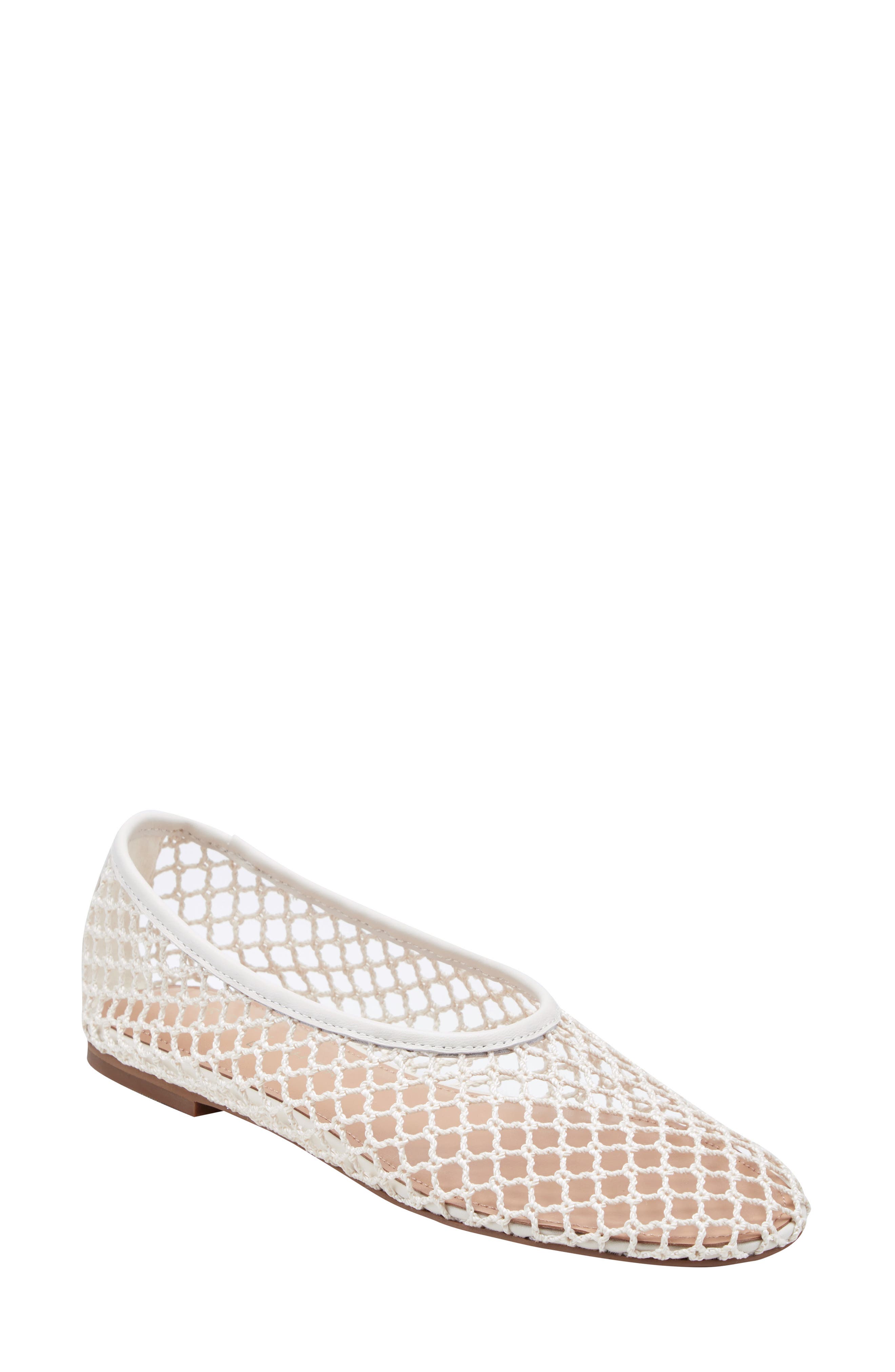 Marc Fisher LTD Jazlyn Pointed Toe Flat, Main, color, Ivory
