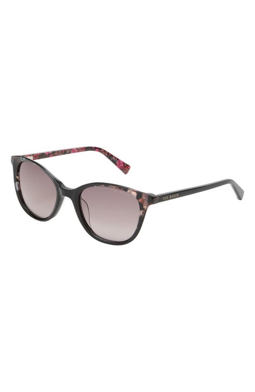 Ted Baker London 51mm Gradient Modified Round Sunglasses In Black