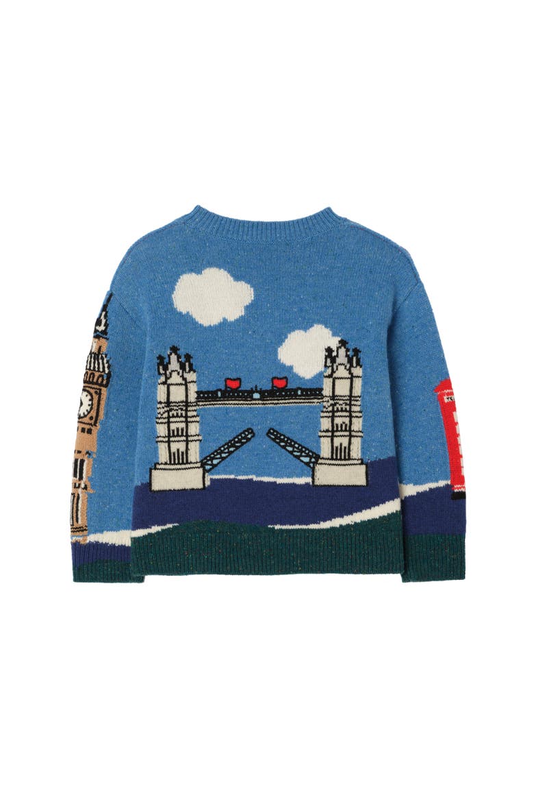 London Bear Wool Blend Sweater, Alternate, color, Sky blue