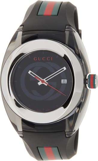 GUCCI ファション時計 Gucci Unisex Sync Rubber Strap Sport Watch, 46mm | Nordstromrack