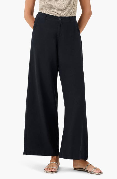 Rumba Organic Linen Blend Wide Leg Trousers