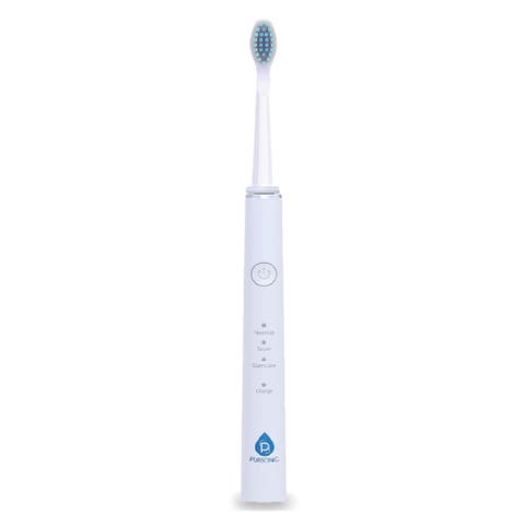 USB Rechargeable Sonic toothbrush with 12 Brush Heads - Black