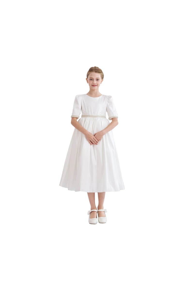 Tulleen Vasonette Pearl-Embellished Dress, Alternate, color, White