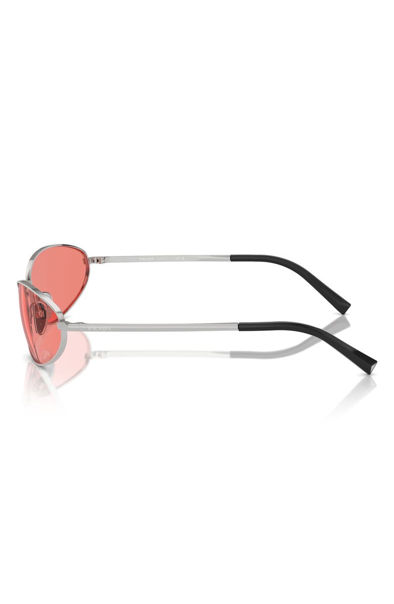 Prada 59mm Oval Sunglasses, Alternate, color, Silver