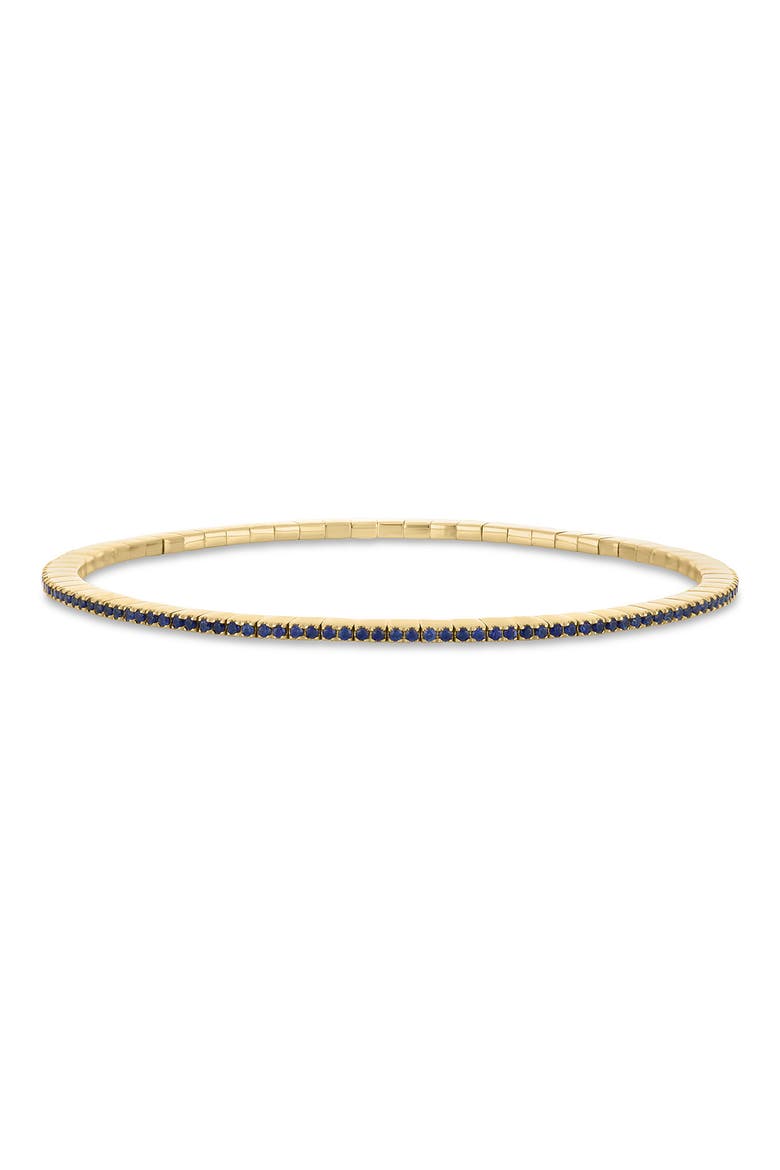 18K Gold El Mar Gemstone Stretch Bracelet (Online Trunk Show), Alternate, color, 18K YELLOW GOLD/ SAPPHIRE