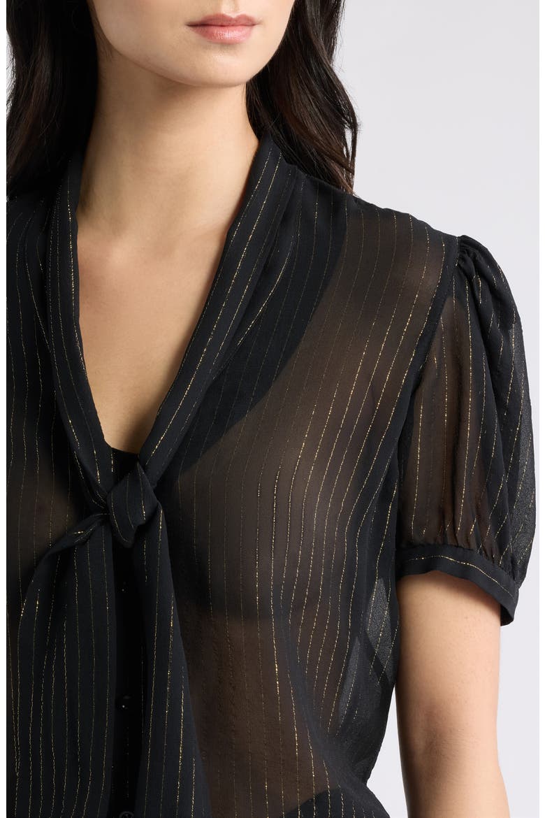 The Sonnet Metallic Stripe Top, Alternate, color, BLACK STRIPE