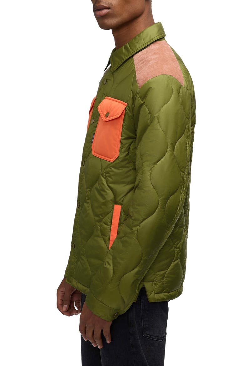 Ivik Quilted Shirt Jacket, Alternate, color, MOSS GREEN