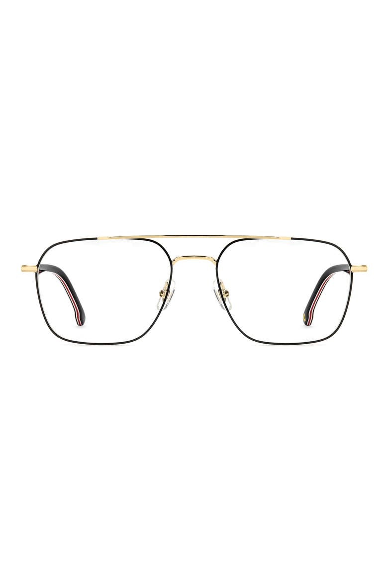 55mm Square Optical Glasses, Main, color, BLACK RED
