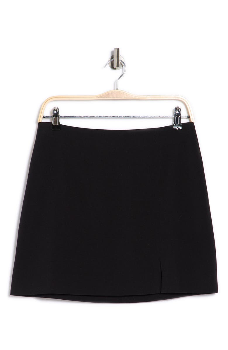Leith Split Front Miniskirt, Alternate, color, Black