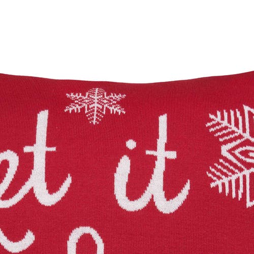C & F Home C&f Home Let It Snow In Red Christmas Throw Pillow, 20" X 20" In Red