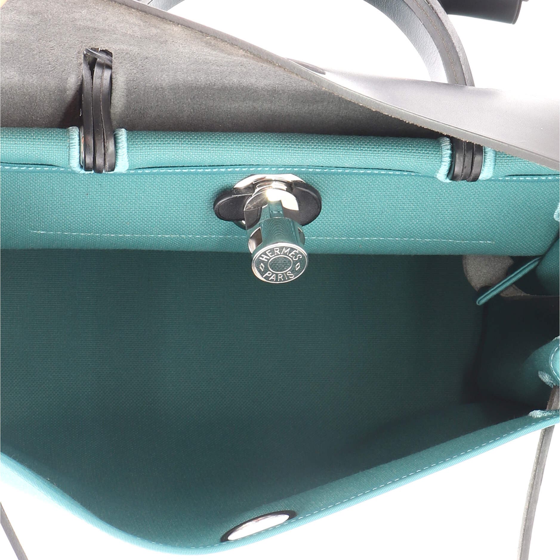 Herbag Zip Leather and Toile 31, Alternate, color, Green