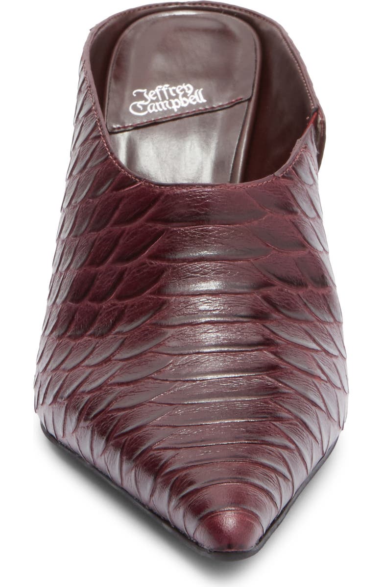 Jeffrey Campbell Vader Pointed Toe Mule, Alternate, color, Wine Snake