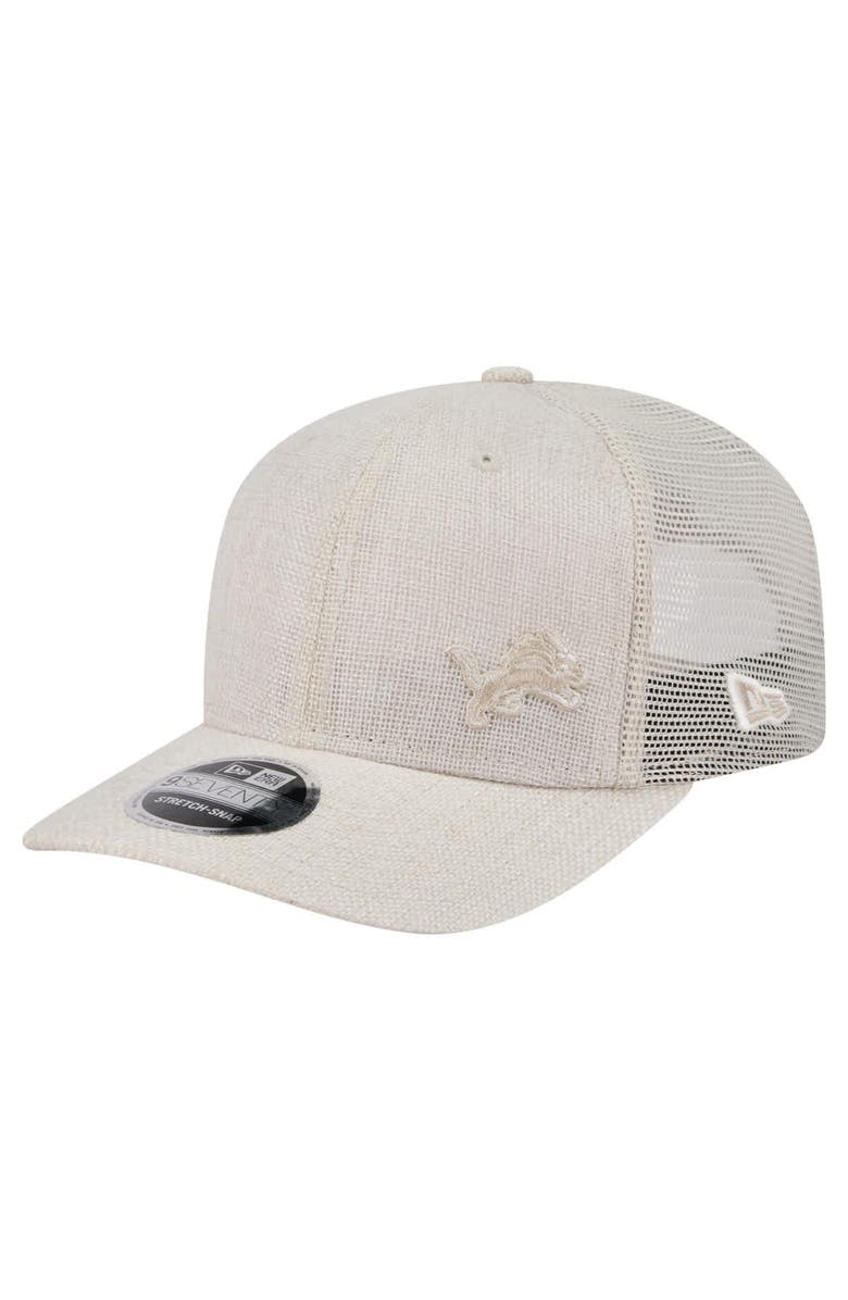 New Era Men's New Era Natural Detroit Lions Flawless 9SEVENTY Stretch-Snap Hat, Main, color, 