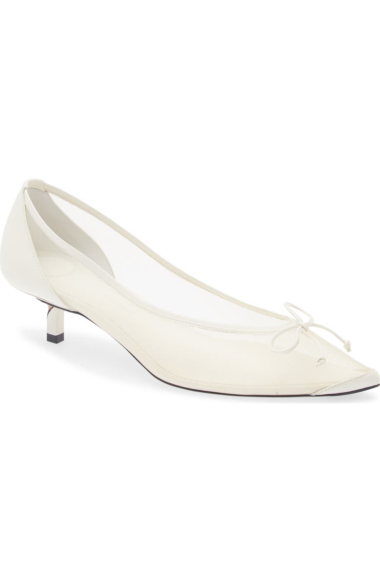 Jacquemus Les Escarpins Tourni Pointed Toe Pump, Main, color, White