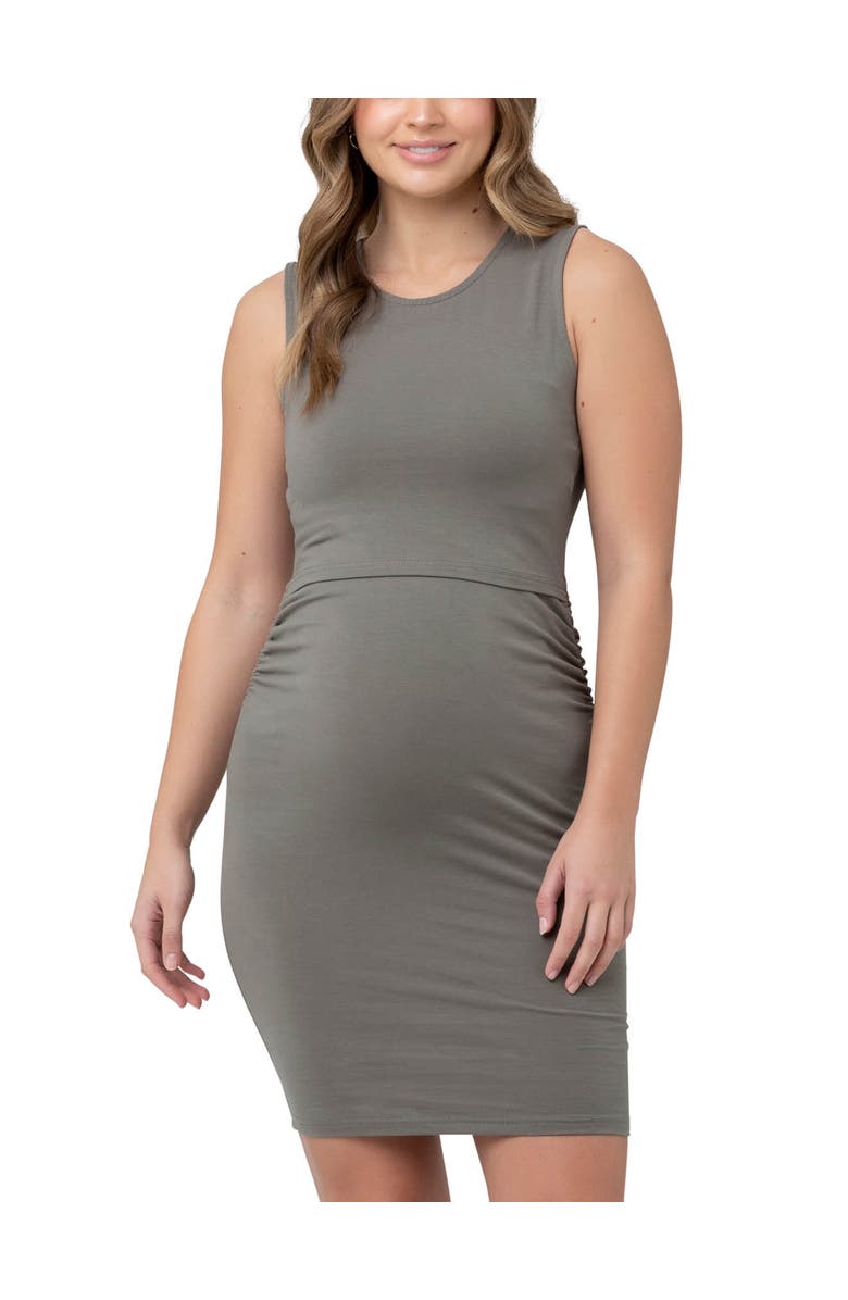 Ripe Maternity Organic Nursing Tank Dress, Main, color, Moss
