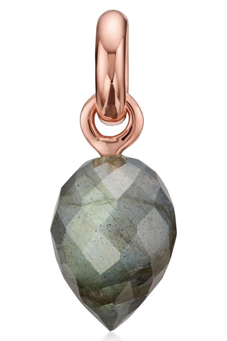 Fiji Bud Pendant Charm, Main, color, ROSE GOLD/ LABRADORITE