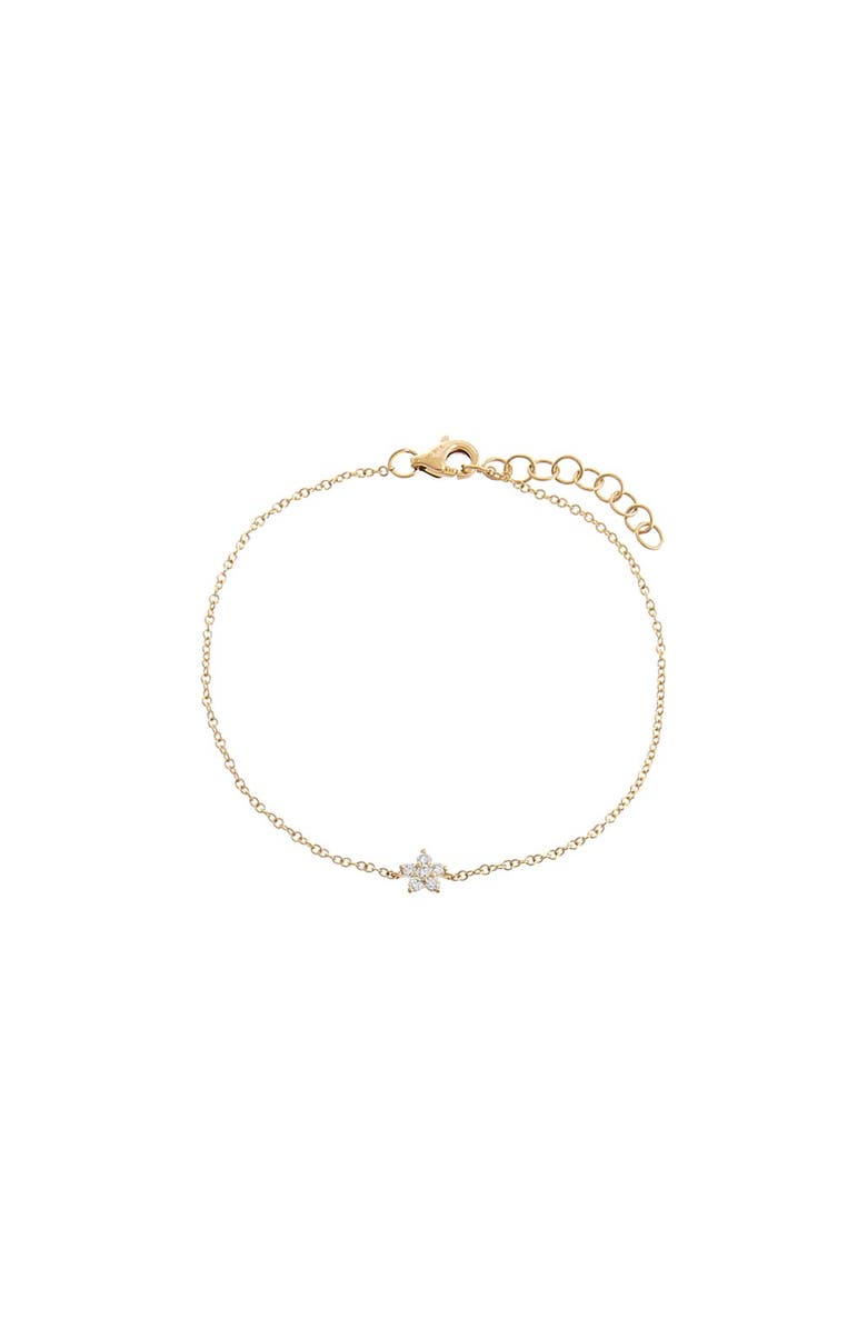 BY ADINA EDEN Diamond Tiny Flower Bracelet 14K, Main, color, 