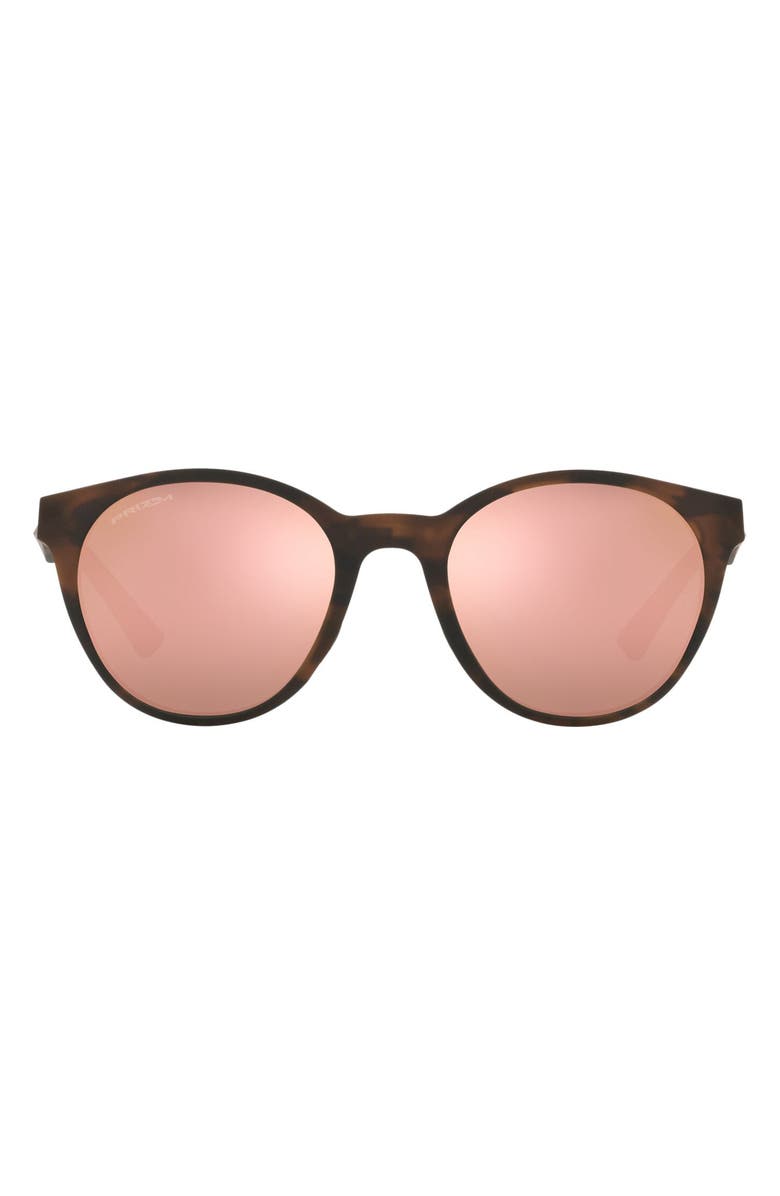 Oakley Spindrift 52mm Prizm<sup>™</sup> Mirrored Round Sunglasses, Main, color, Brown Tort