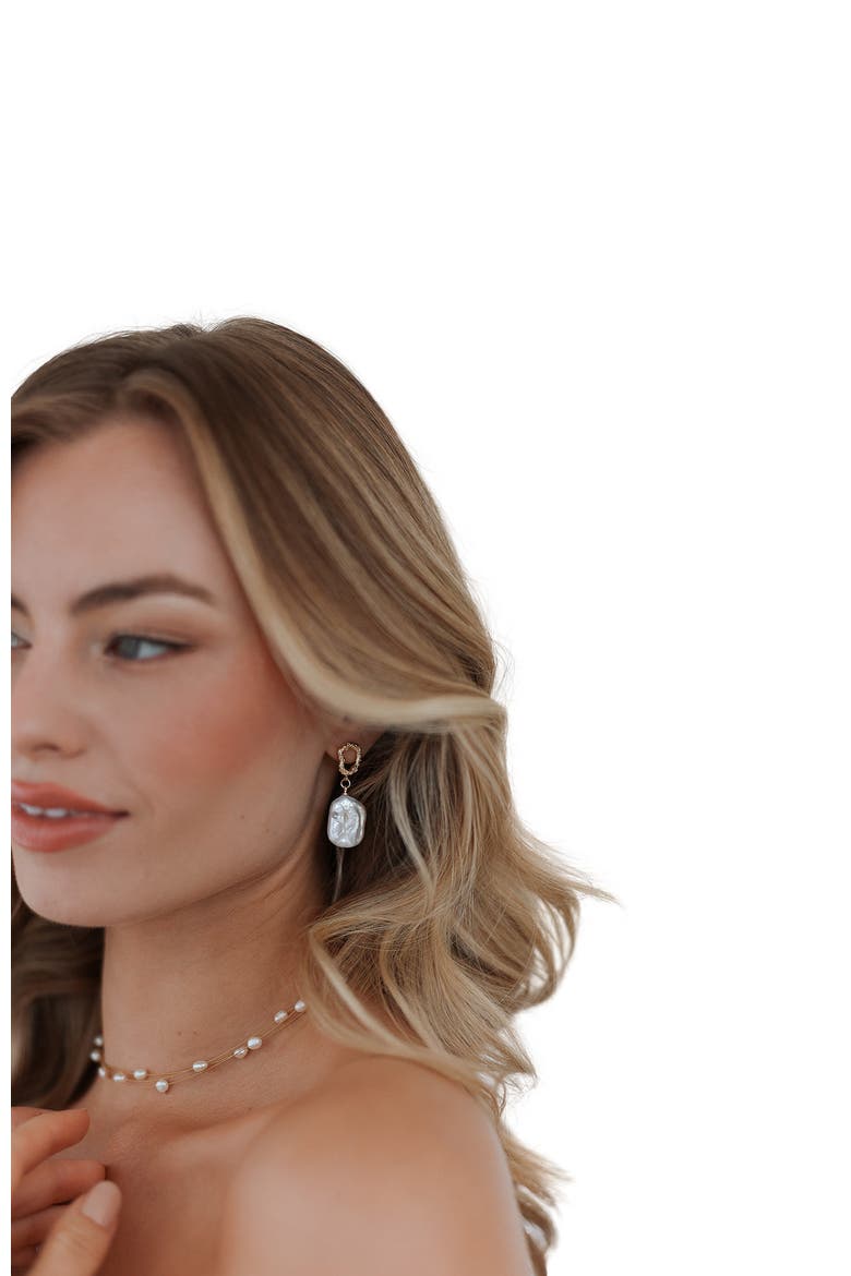 Gemma Pearl Drop Earrings, Alternate, color, White