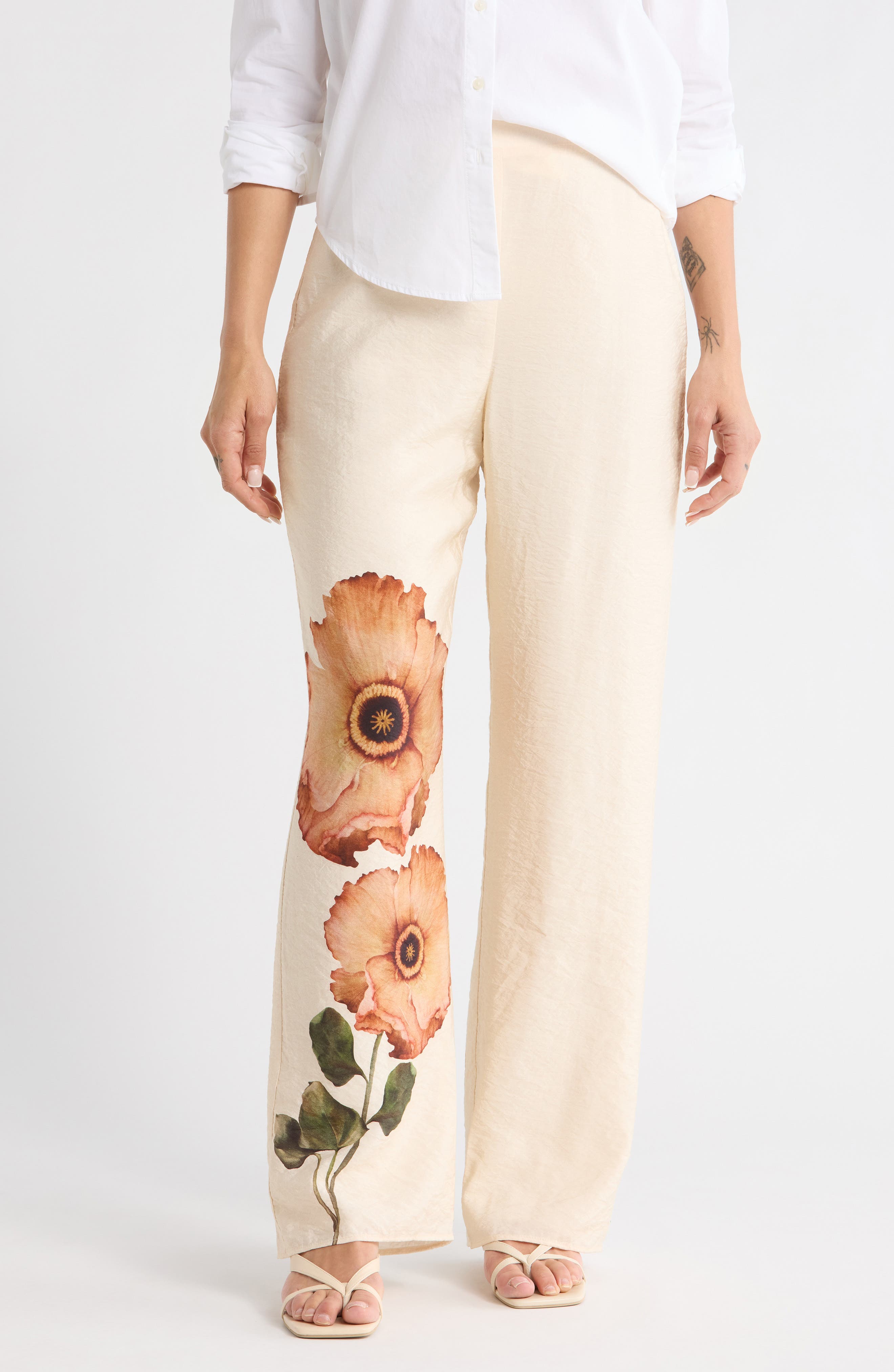 Desigual Floral Wide Leg Pants