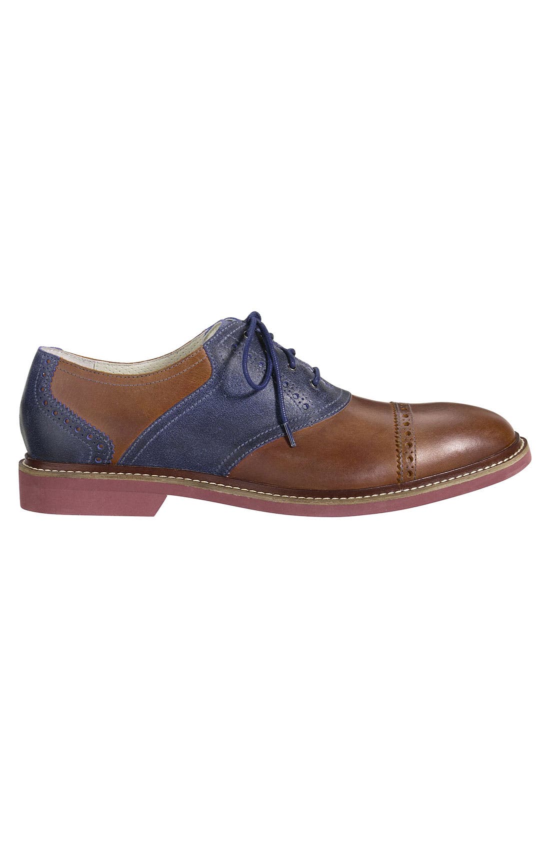 'Air Franklin' Saddle Oxford, Alternate, color, BOURBON/OCEAN SUEDE