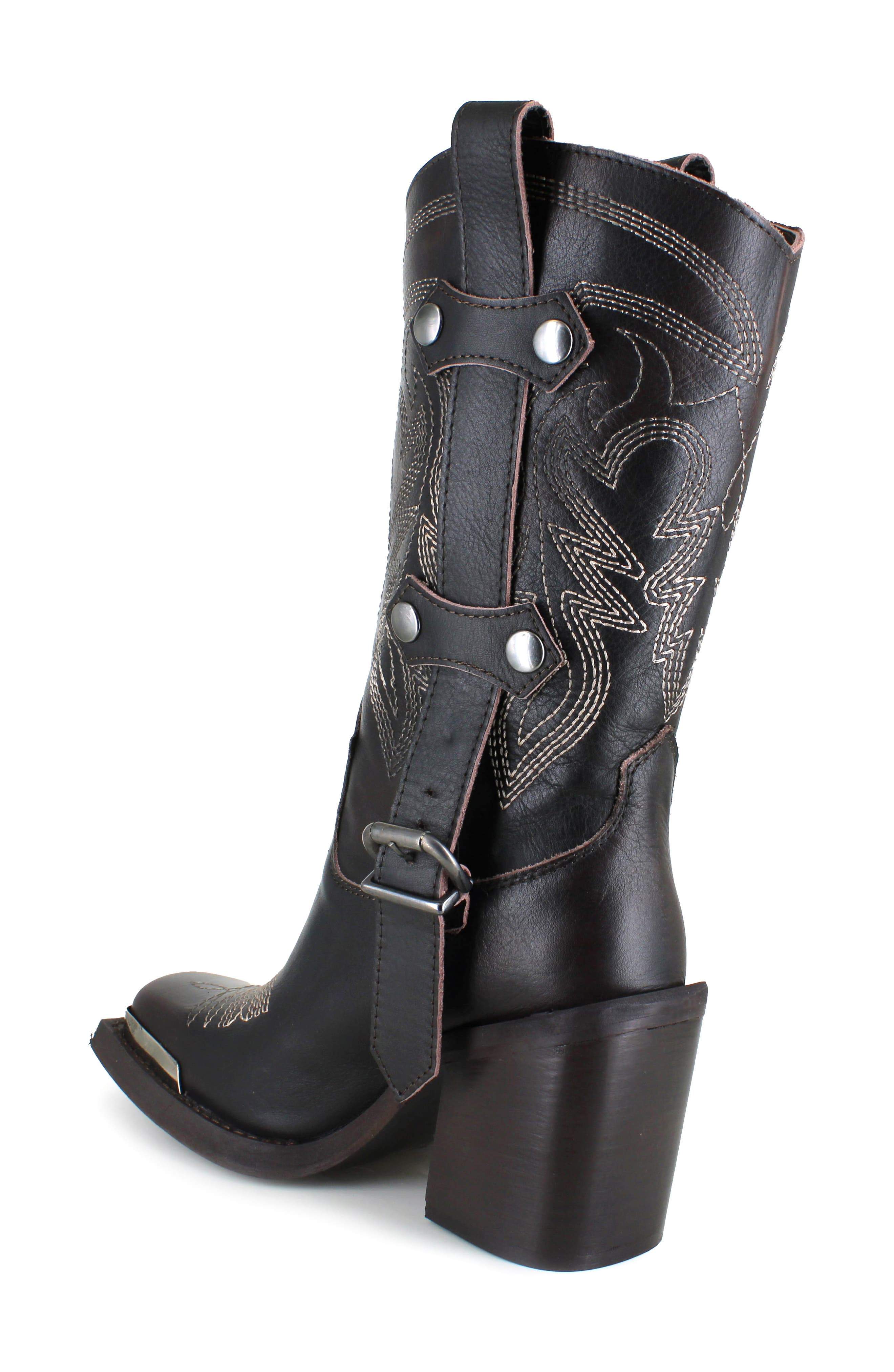 ZIGI Amaranta Cowboy Boot, Alternate, color, Brown Leather