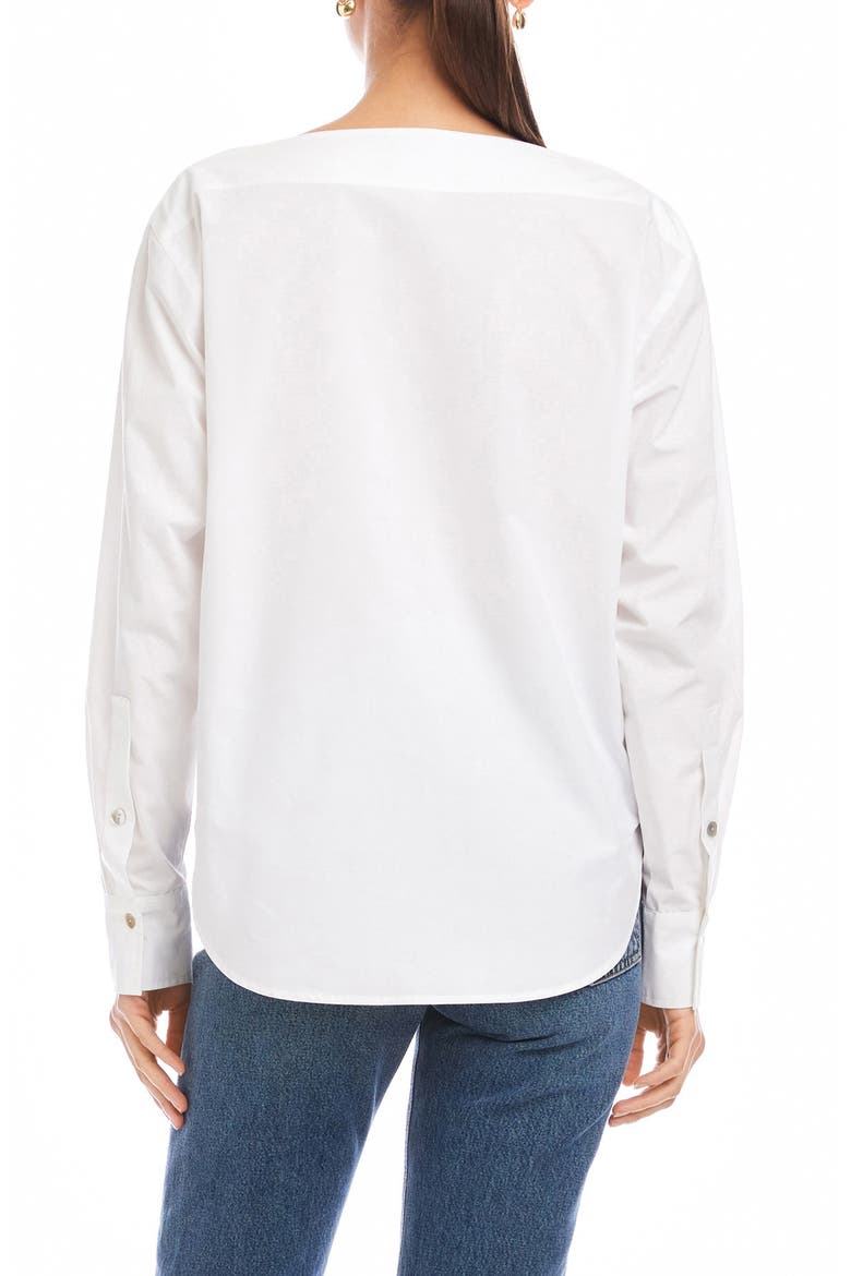 Elyse Boat Neck Cotton Top, Alternate, color, OFF WHITE