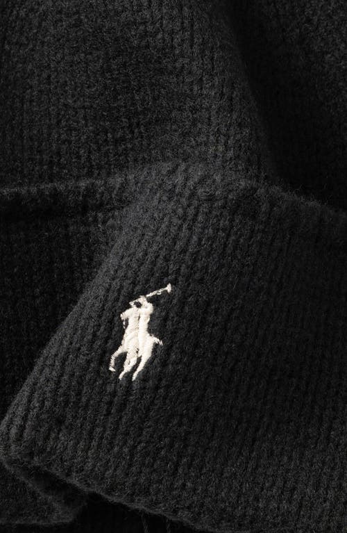 Polo Ralph Lauren Pony Wool Beanie In Black