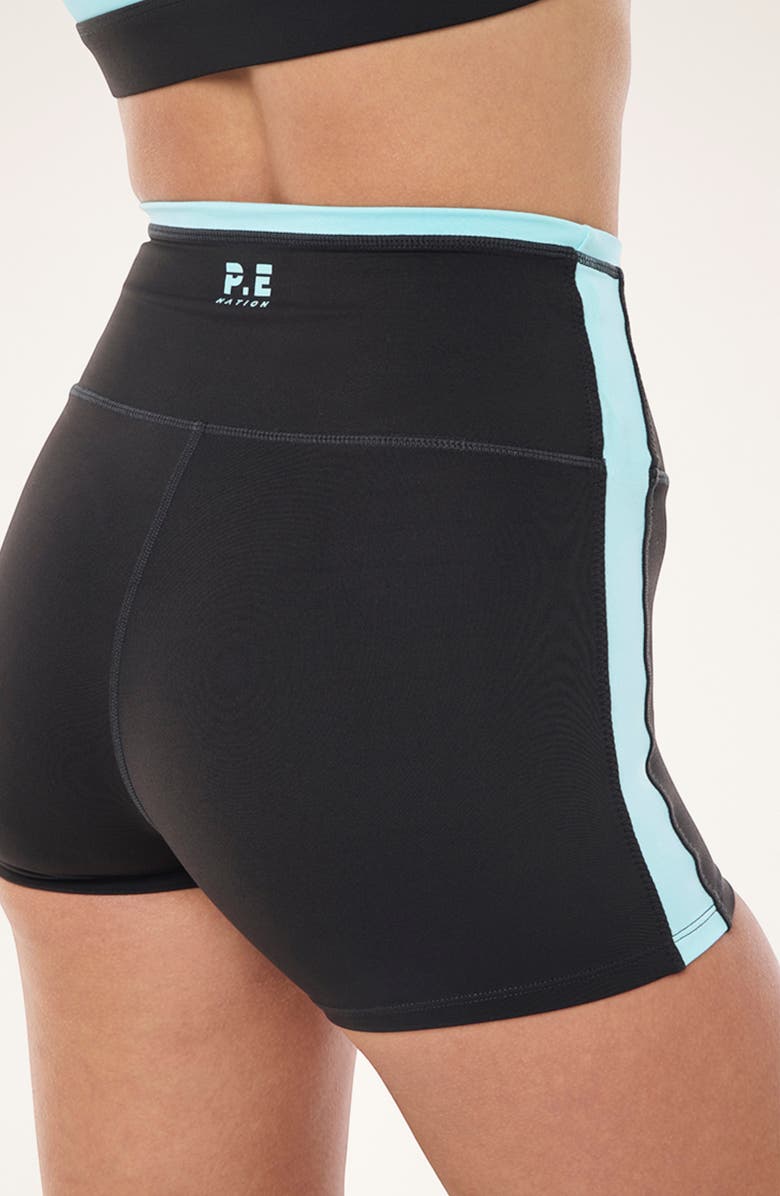 P.E Nation Convex 3-Inch Bike Shorts, Alternate, color, Smokestone
