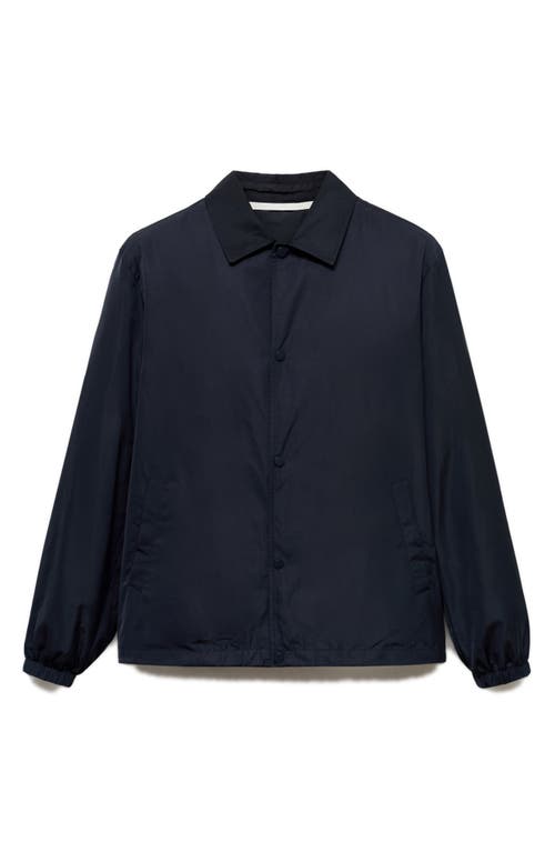 Mango Lightweight Technical Jacket In Dark Navy