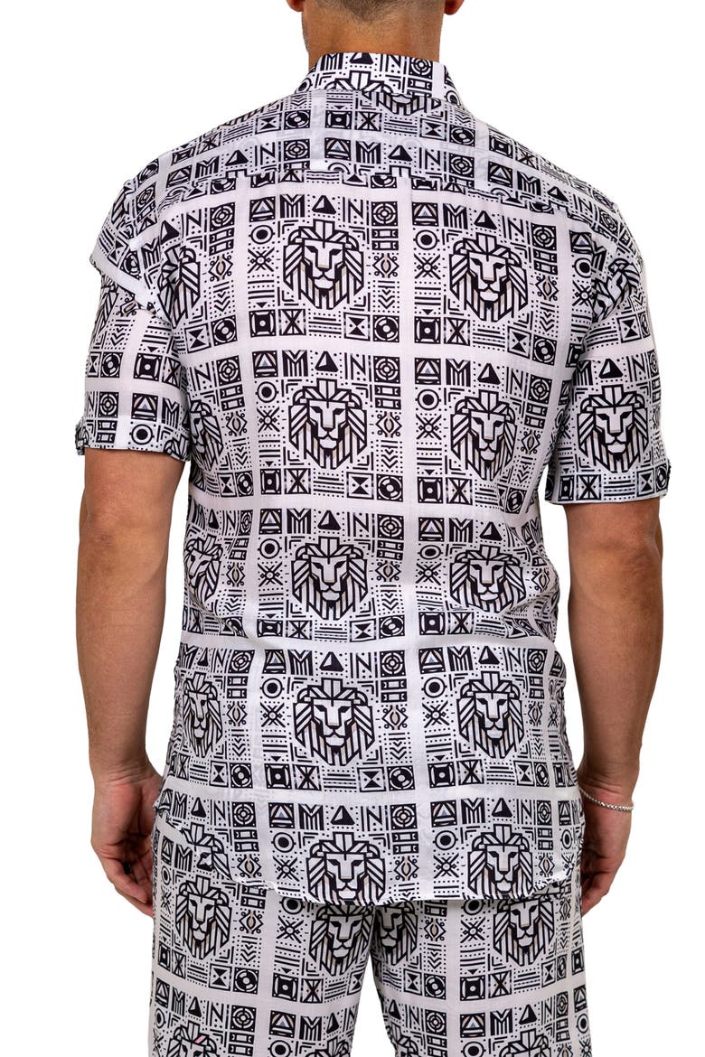 Galileo Marthy Short Sleeve Button-Up Shirt, Alternate, color, WHITE