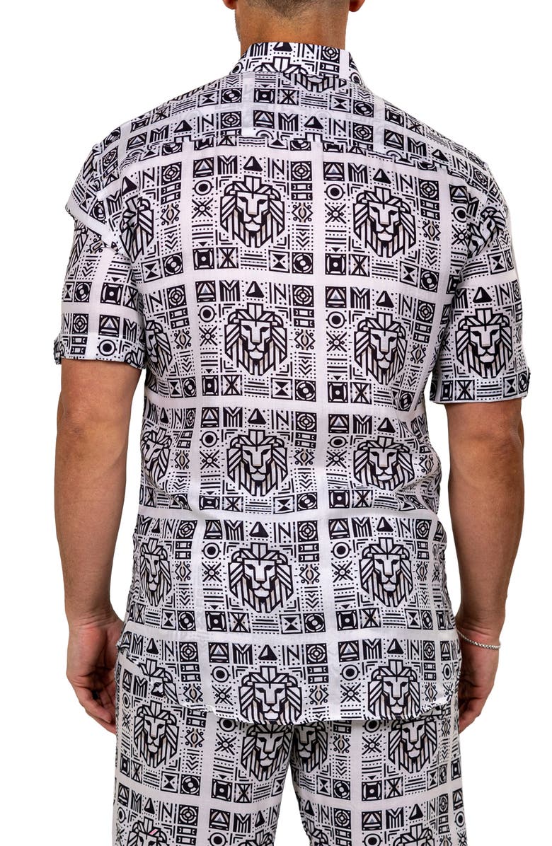 Maceoo Galileo Marthy Short Sleeve Button-Up Shirt, Alternate, color, 