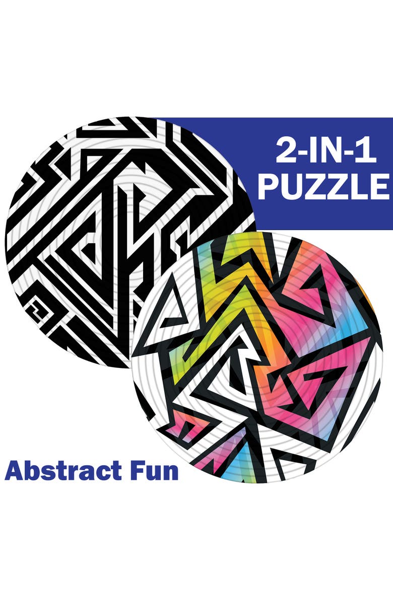 Puzzle Abstract Fun 2In1 Doublesided Puzzle, Alternate, color, Multicolored