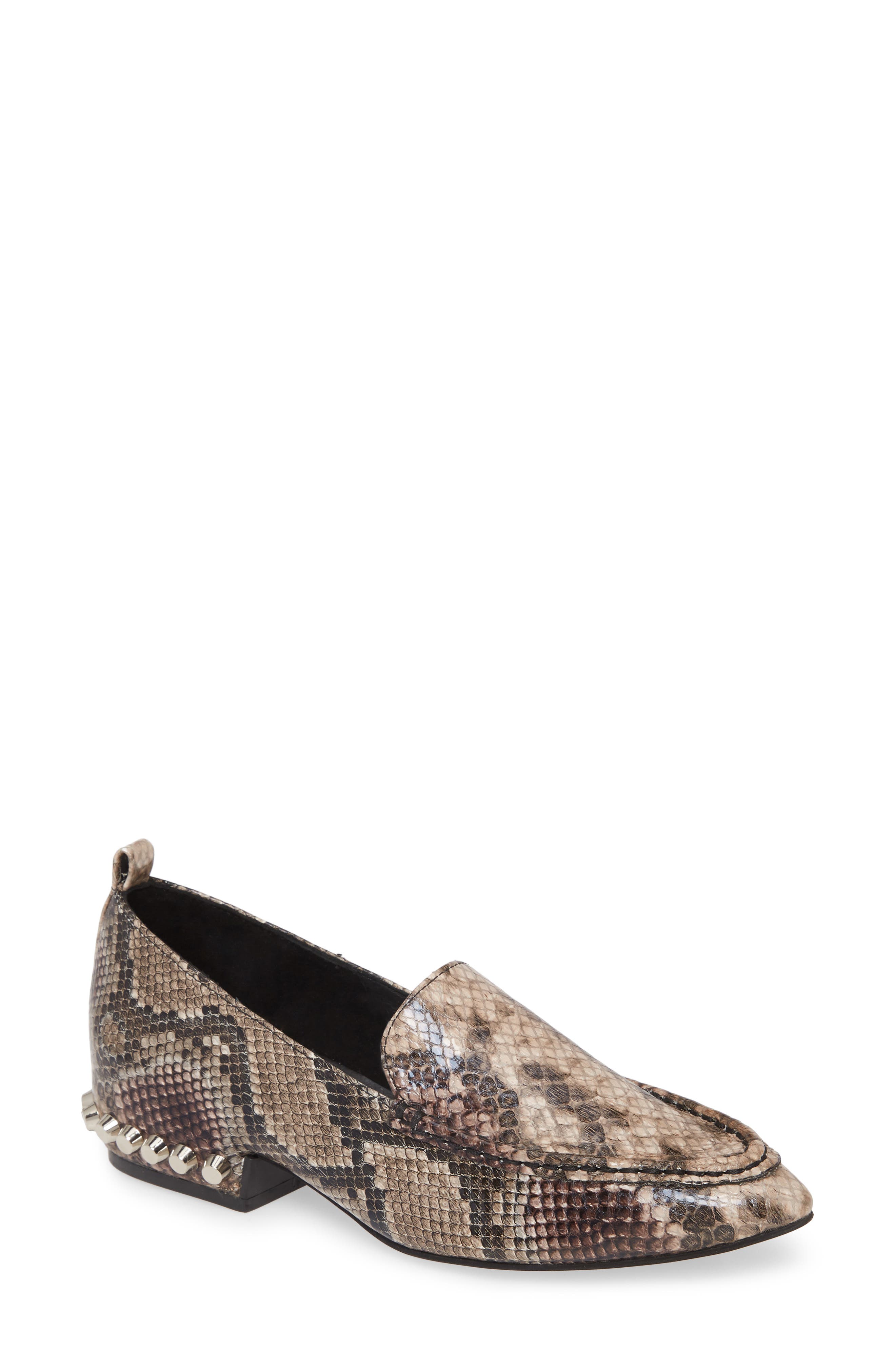 Barnett Studded Loafer, Main, color, TAUPE MULTI SNAKE SILVER